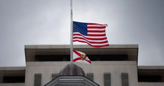 why are flags at half mast today in florida